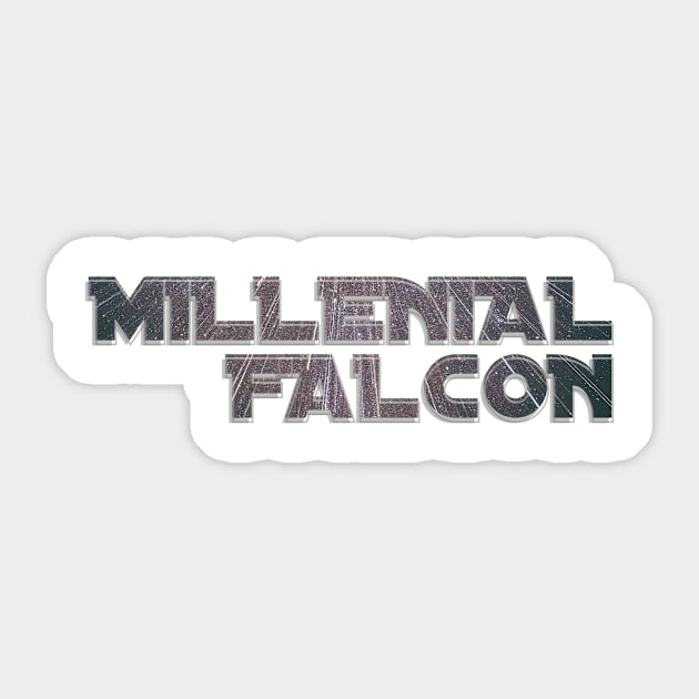 MILLENIAL FALCON Sticker by afternoontees